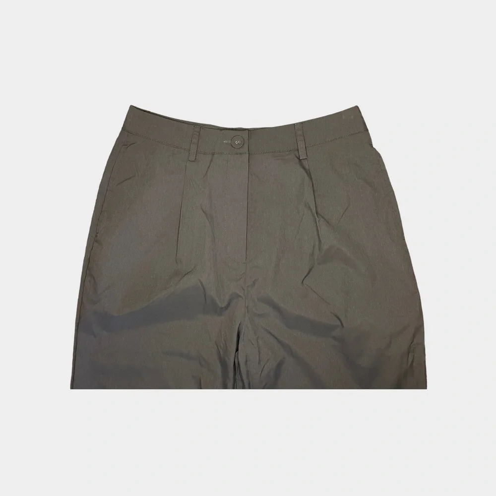 Pretty Little Thing Charcoal Peach Skin Straight Leg Trousers - Picture 8 of 10